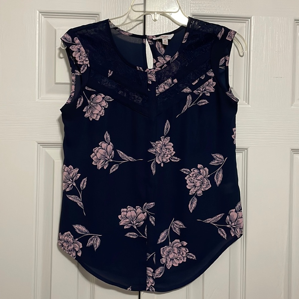 Navy blue blouse